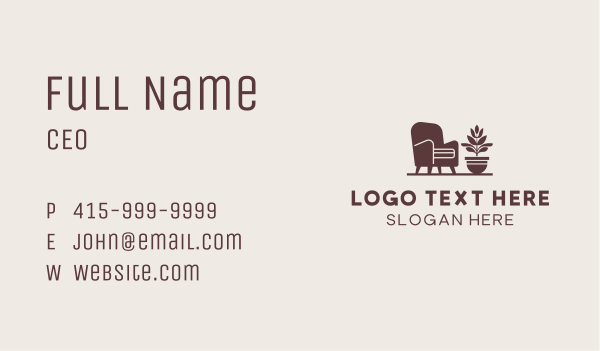 Chair Decor Furniture Business Card Design Image Preview