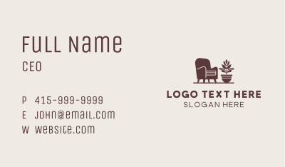 Chair Decor Furniture Business Card Image Preview