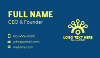 Yellow Tech Networking Business Card Image Preview