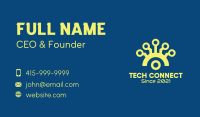 Yellow Tech Networking Business Card Image Preview