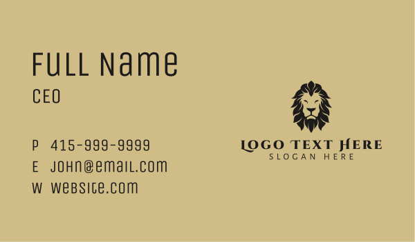 Elegant Lion Safari Business Card Design Image Preview