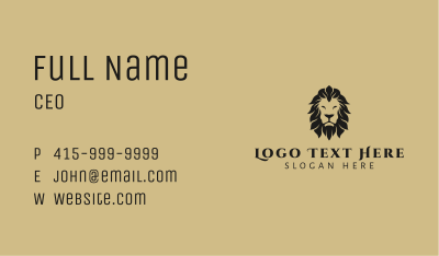 Elegant Lion Safari Business Card Image Preview