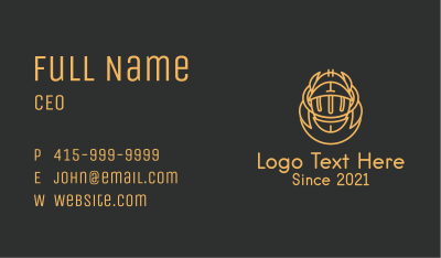 Medieval Knight Helmet Business Card Image Preview