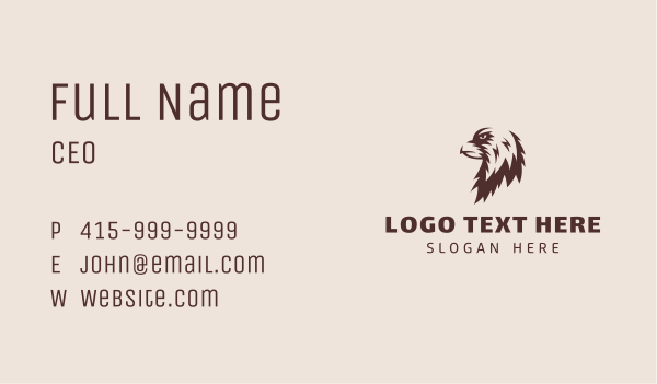 Maroon Eagle Aviary Business Card Design Image Preview