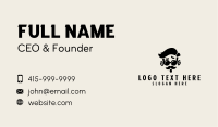 Black Hipster Beard Business Card Image Preview