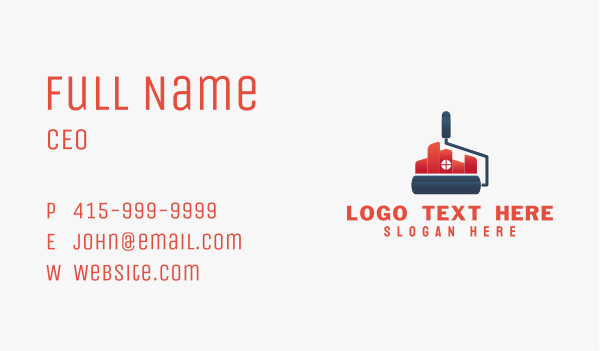 Home Painting Roller Business Card Design Image Preview