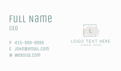 Watercolor Frame Lettermark  Business Card Image Preview