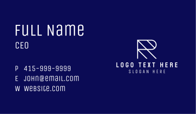 Modern Letter R&P Business Card Image Preview