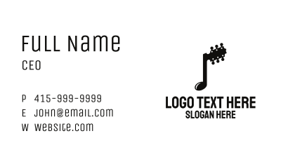 Guitar Note Business Card