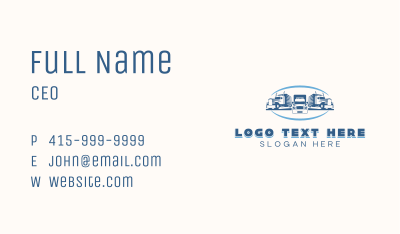 Logistics Trailer Truck Business Card Image Preview