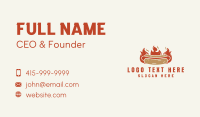 Fire Hot Dog Sandwich Snack Business Card Design
