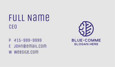 Blue Brain Circuit Business Card Image Preview