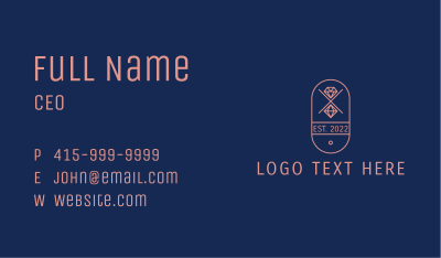 Jewelry Diamond Badge Business Card Image Preview