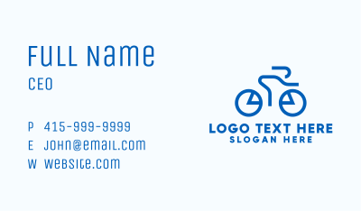 Blue Abstract Cyclist Business Card Image Preview