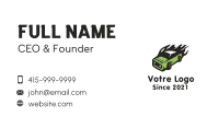 Green Blazing Toy Car Business Card Image Preview