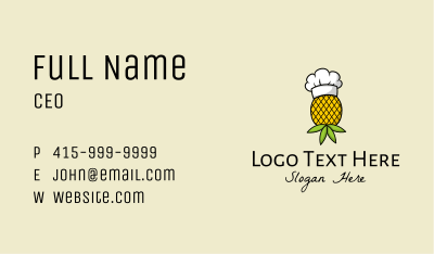 Pineapple Chef Toque  Business Card Image Preview