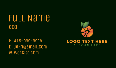 Abstract Orange Fruit Business Card Image Preview