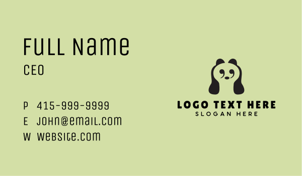 Clever Quote Panda Business Card Design Image Preview