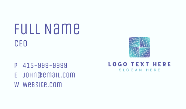 Gradient Wave Pattern Business Card Design Image Preview