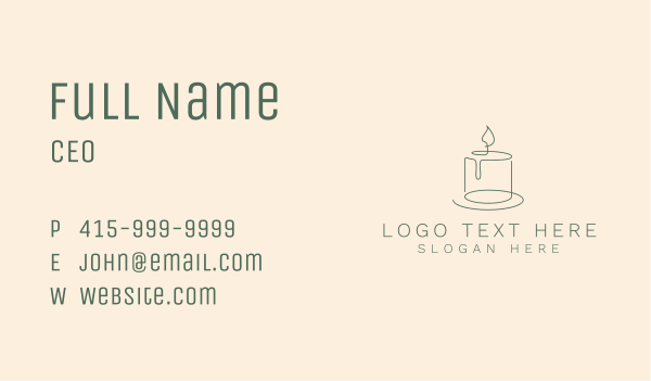 Candle Light Wax Business Card Design Image Preview