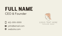 Ponytail Woman Hair Salon Business Card Design