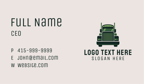 Green Freight Cargo Distribution Business Card Design Image Preview