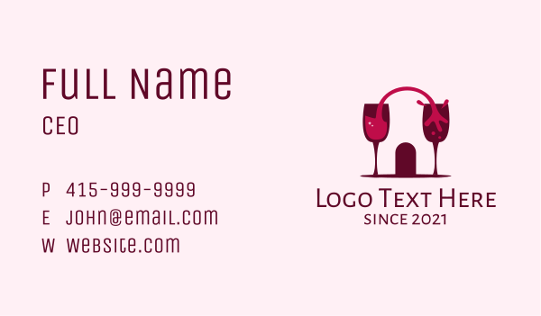 Liquid Wine Cellar Business Card Design Image Preview