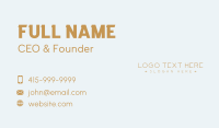 Luxury Minimalist Wordmark Business Card Design