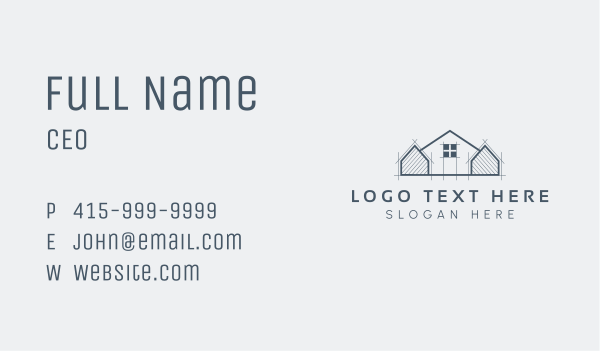 House Blueprint Architecture  Business Card Design Image Preview