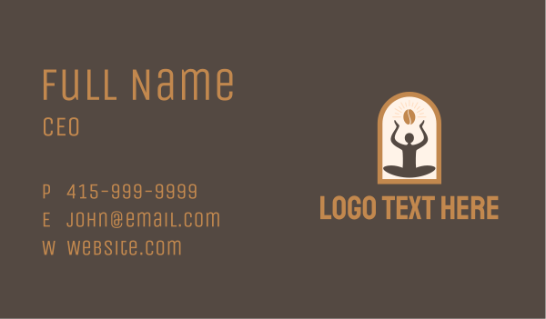 Yoga Coffee Arch Business Card Design Image Preview