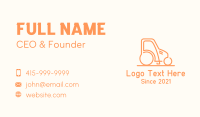 Orange Rice Tractor  Business Card Design