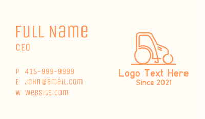Orange Rice Tractor  Business Card Image Preview