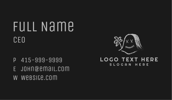 Playful Ghost Graffiti Business Card Design Image Preview