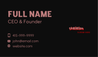 Quirky Shadow Wordmark Business Card Image Preview