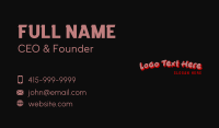Quirky Shadow Wordmark Business Card Image Preview