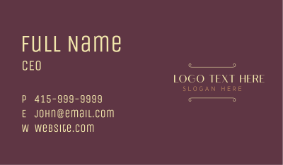 Elegant Fashion Wordmark Business Card Image Preview