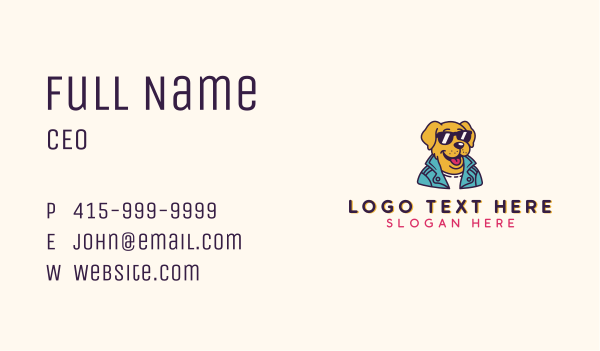 Sunglasses Dog Apparel  Business Card Design Image Preview