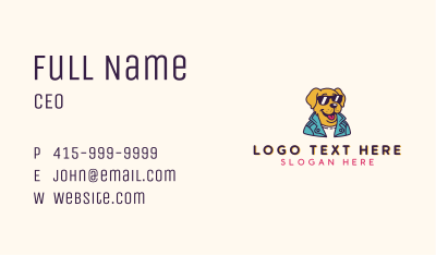 Sunglasses Dog Apparel  Business Card Image Preview