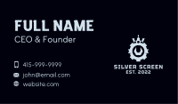 Cog Wrench Crown Mechanic Business Card Image Preview