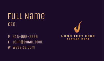 Saxophone Music Instrument Business Card Image Preview
