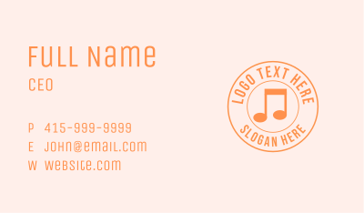 Music Note Emblem Business Card Image Preview