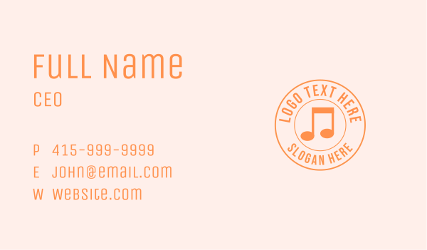 Music Note Emblem Business Card Design Image Preview