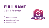Purple Camera Business Card Image Preview