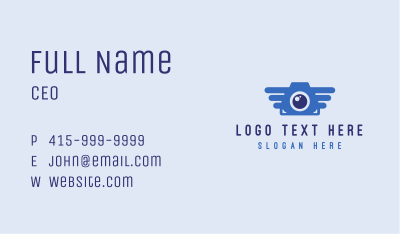 Blue Wing Photography Business Card Image Preview