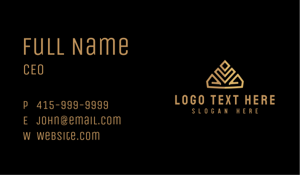Gold Luxe Crown Royal Business Card Design Image Preview