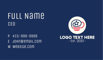American Coffee Cup Business Card