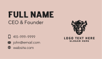 Geometric Wild Bison Business Card Image Preview