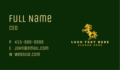 Fiery Stallion Horse Business Card Image Preview