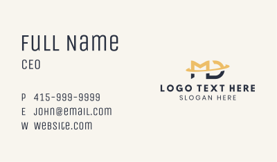 Marketing Agency Letter MD Business Card Image Preview