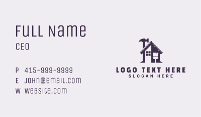 House Construction Tools Business Card Image Preview